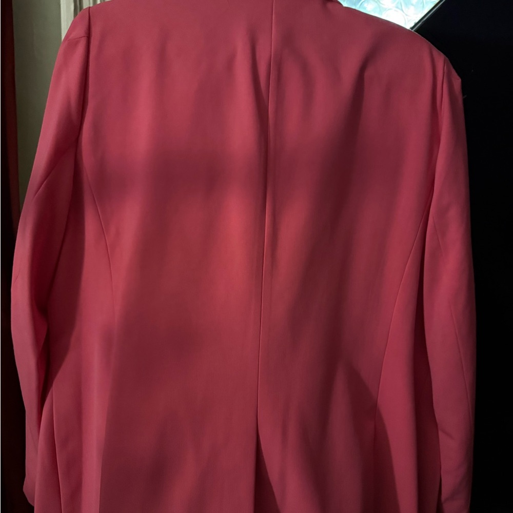 Bar III Pink Tailored Blazer with Straight-Leg Pants and Blouse 2X NWT - Picture 3 of 16